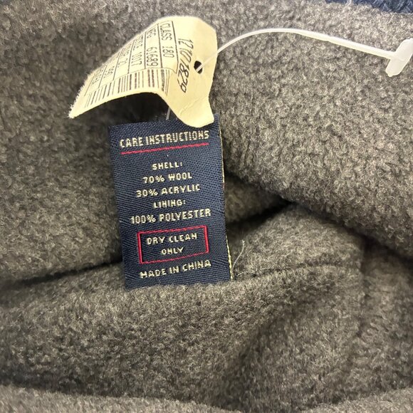 VTG Deadstock Abercrombie & Fitch Fair Isle Beanie Wool Blend Navy - Picture 8 of 8